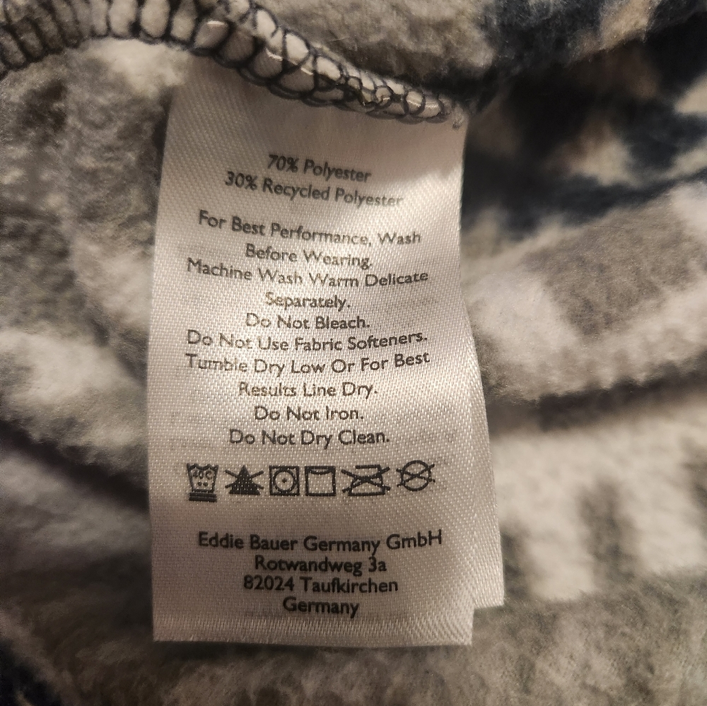 Eddie Bauer twilight blue women's fleece pullover half zip size large - Picture 5 of 9